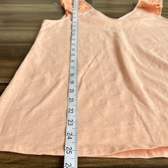 NWOT Doe & Rae Peach Ruffle Tank, S - Picture 5 of 8